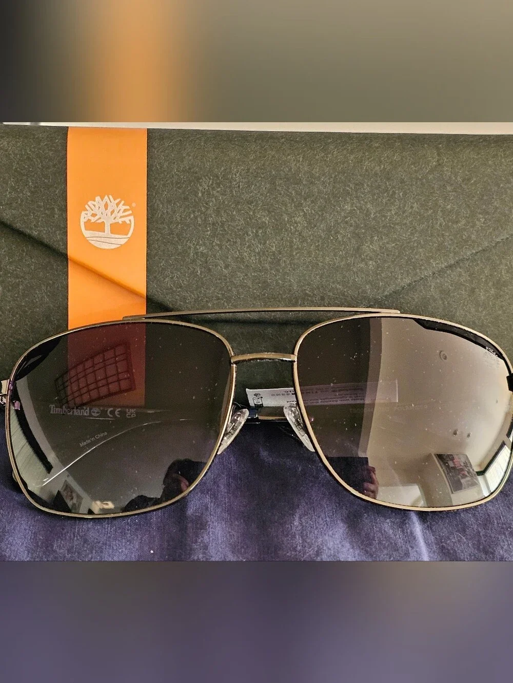 Timberland Metal Aviator Sunglasses - Black Gradient Lenses